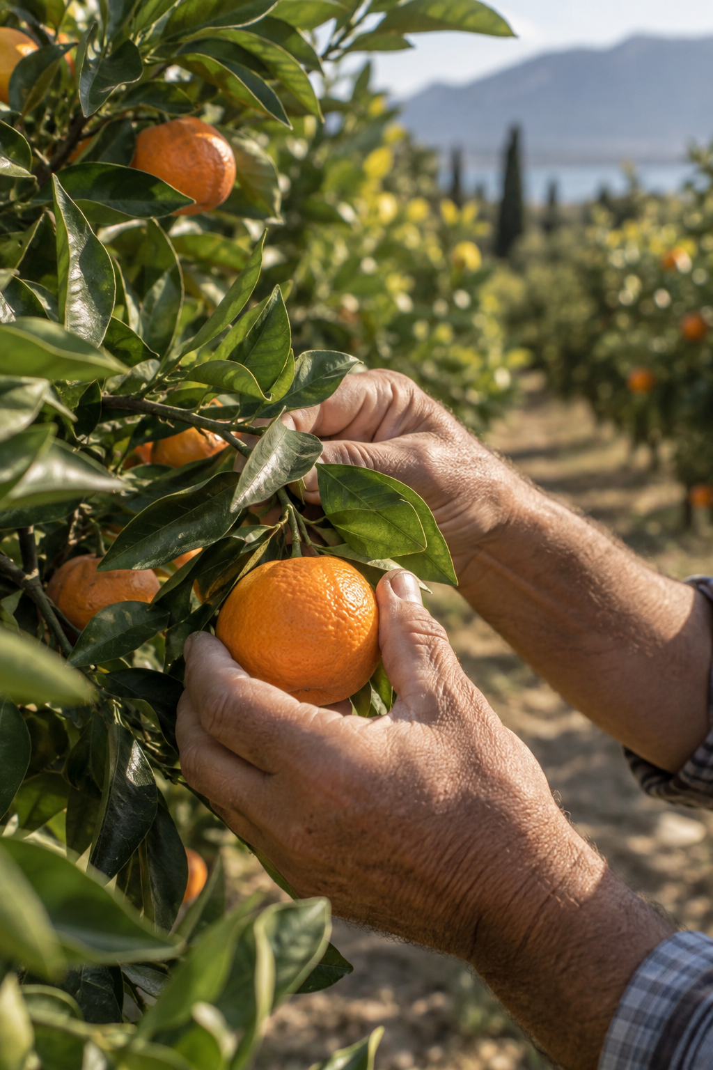 Ručna berba zrele neretvanske mandarine